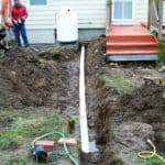 Drainage Services Pipe From Basement